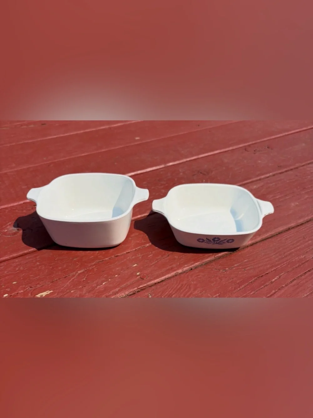 Corning Ware Petite Casserole Dishes Vintage Set Of Two